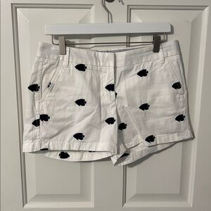 J. Crew Chino Shorts, size 6, Embroidered Fish